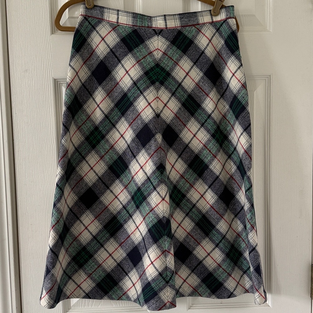 Vintage wool Union made tartan skirt